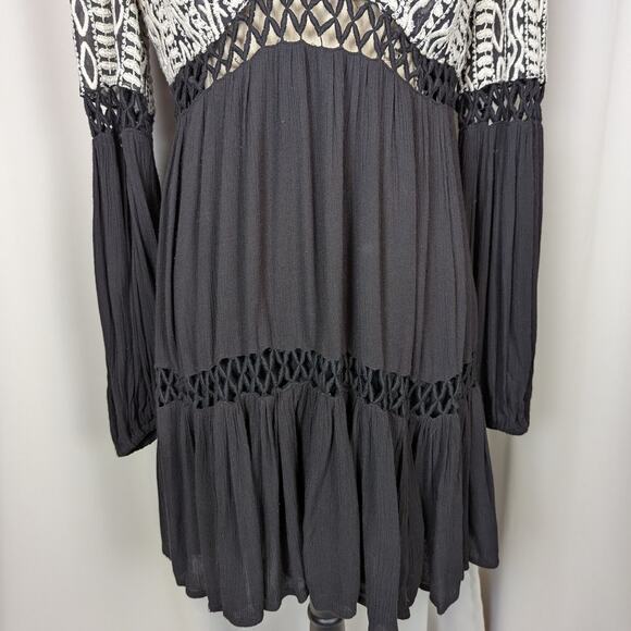 Free People Black and White Mini Dress - Picture 11 of 16